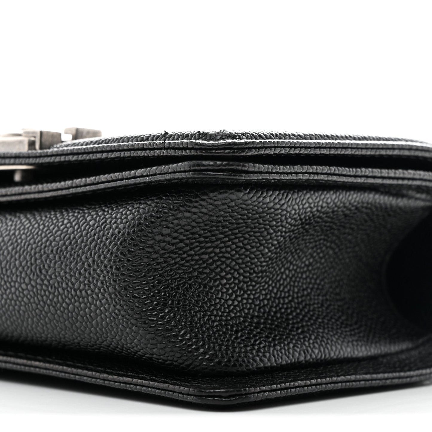 Caviar Quilted Small Boy Flap Black