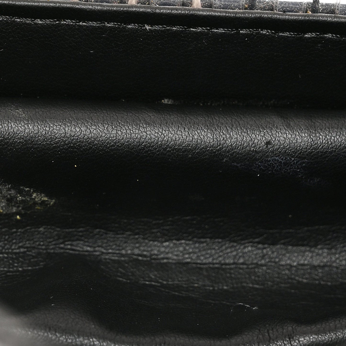 PVC Thread Woven Medium Boy Flap Black