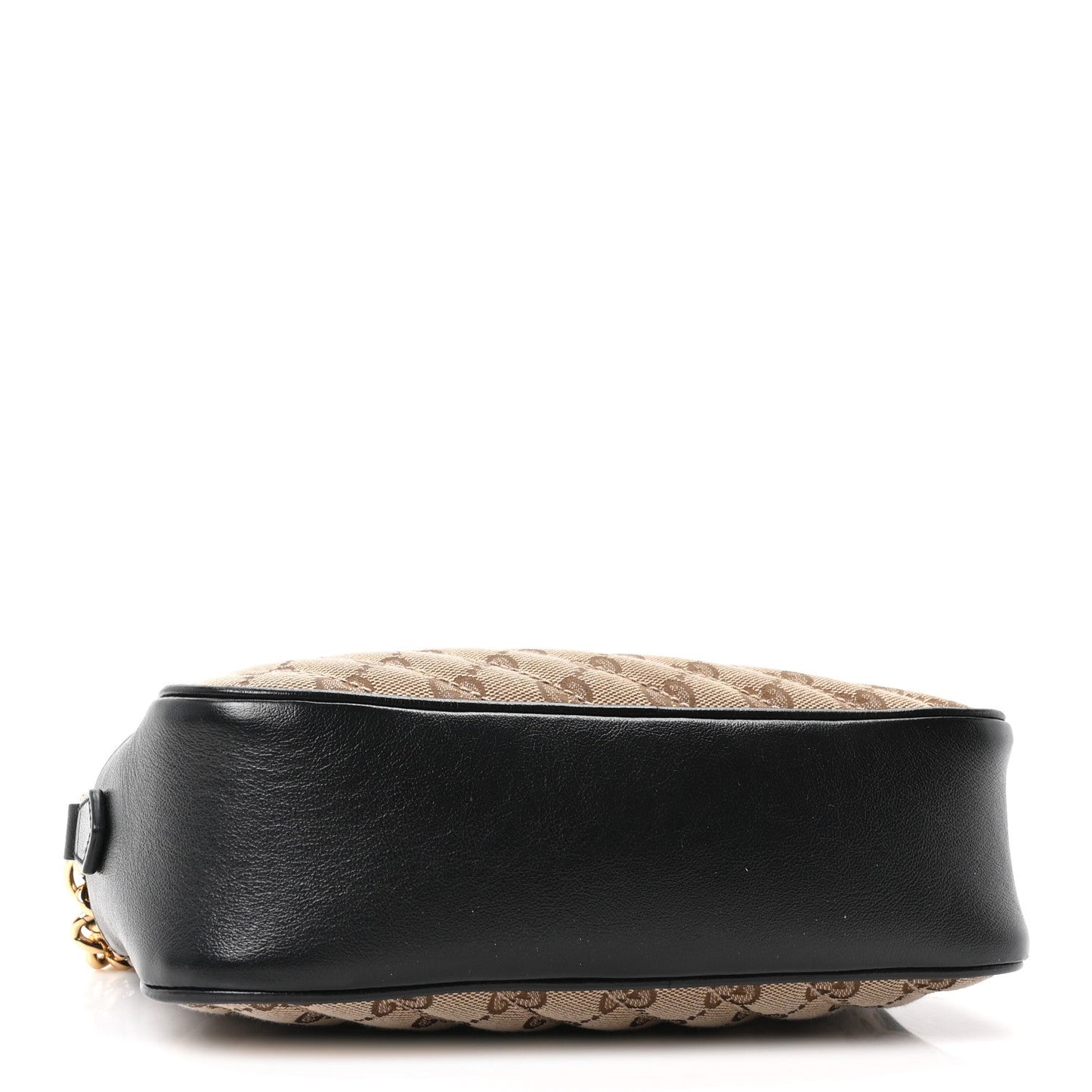 Monogram Matelasse Diagonal Small GG Marmont Chain Shoulder Bag Beige Black