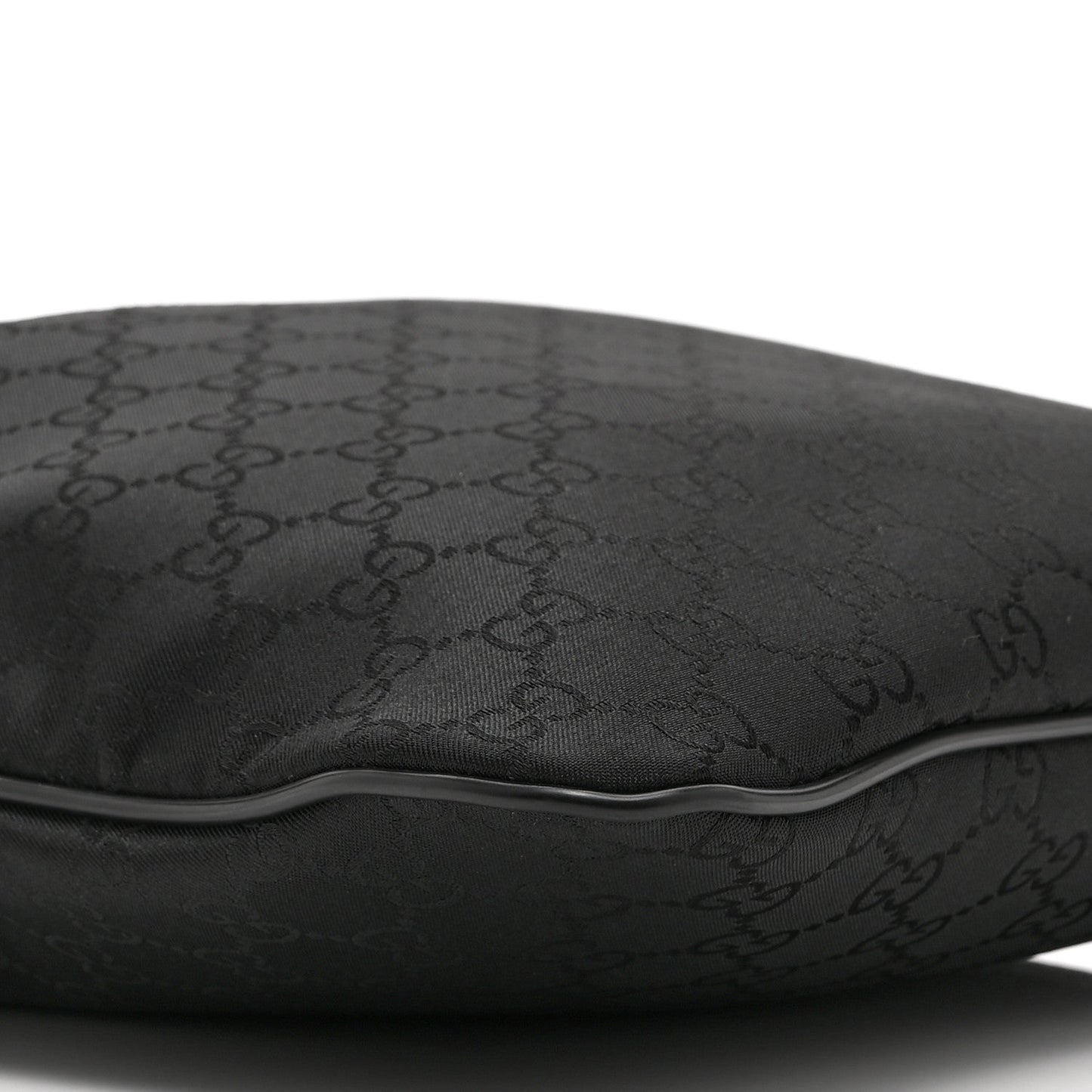 Nylon Monogram Medium Flat Messenger Bag Black