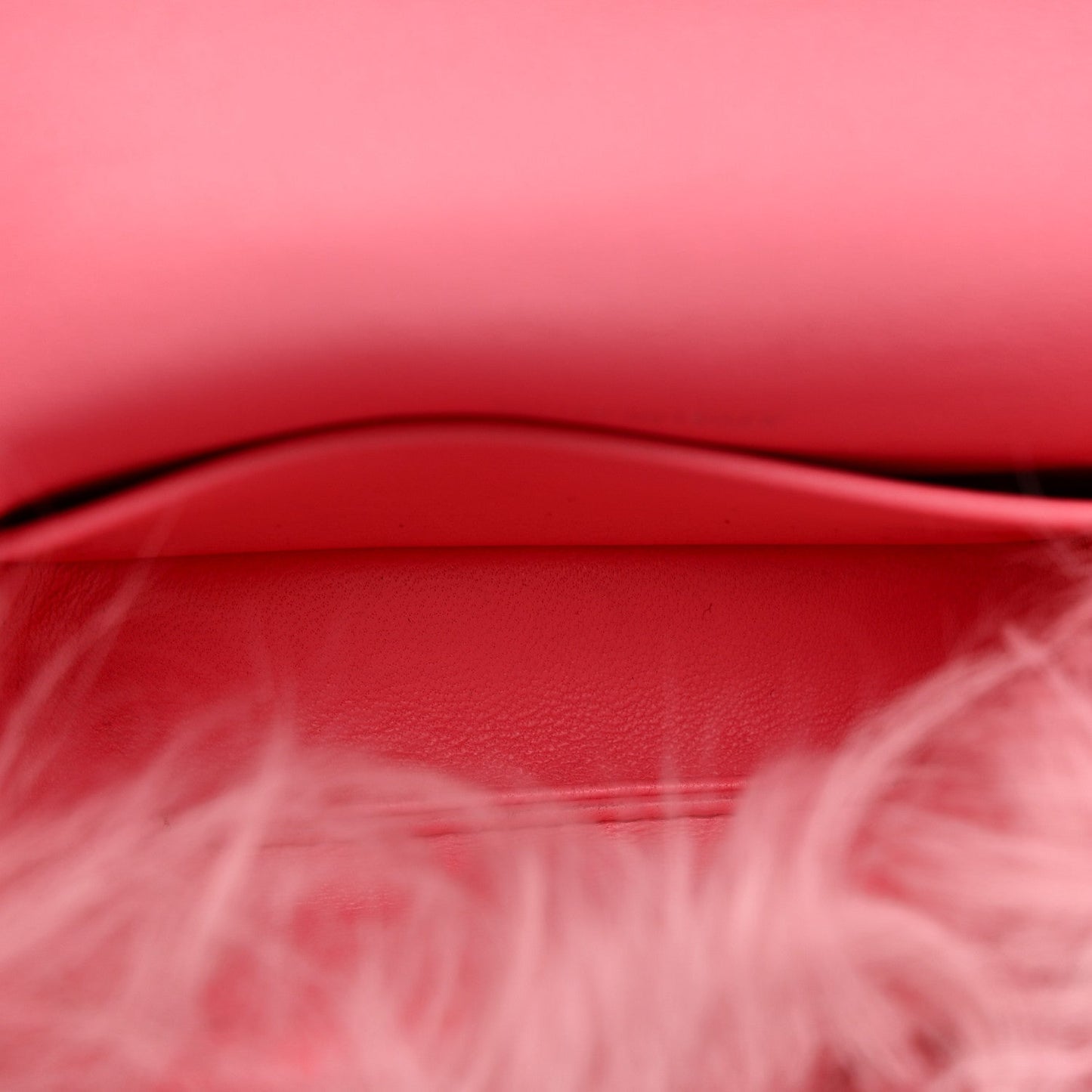 Shearling Lambskin CC Hook Card Holder Pink
