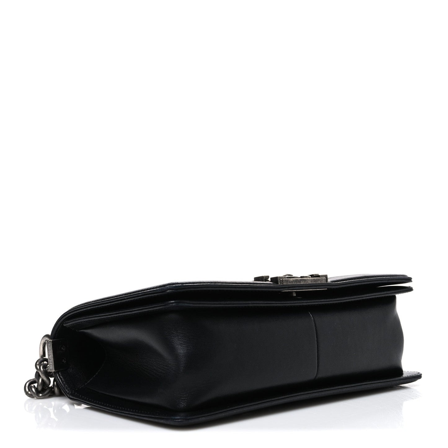 Lambskin Quilted Medium Boy Flap Black
