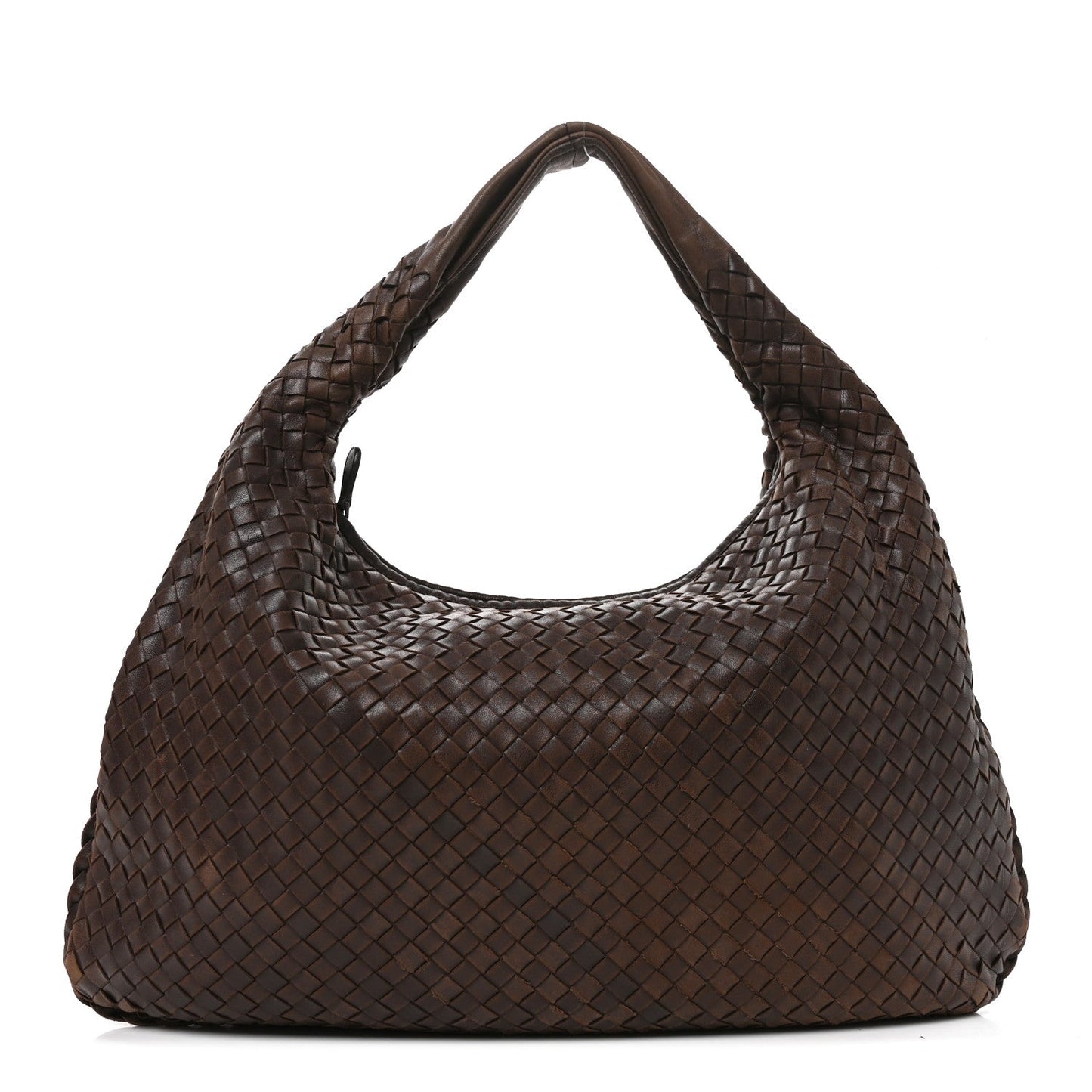 Nappa Intrecciato Large Veneta Hobo Ebano