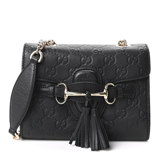Guccissima Mini Emily Shoulder Bag Black