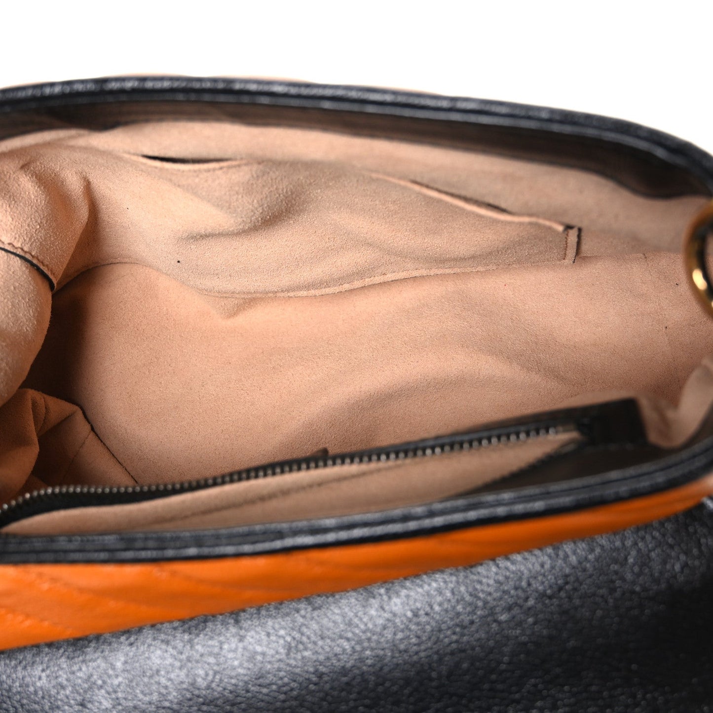 Azalea Calfskin Matelasse Diagonal Small Torchon GG Marmont Top Handle Shoulder Bag Cognac Black