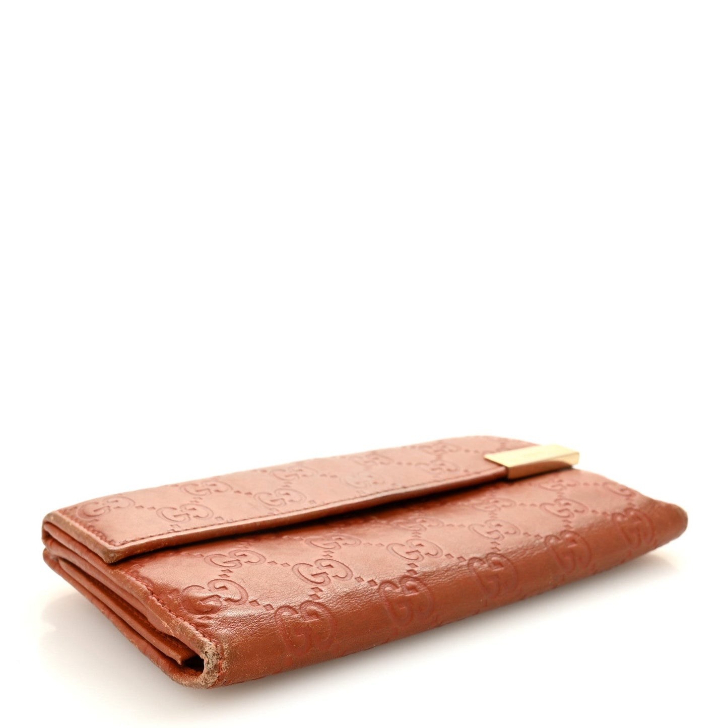 Guccissima Signature Dice Continental Wallet Orange