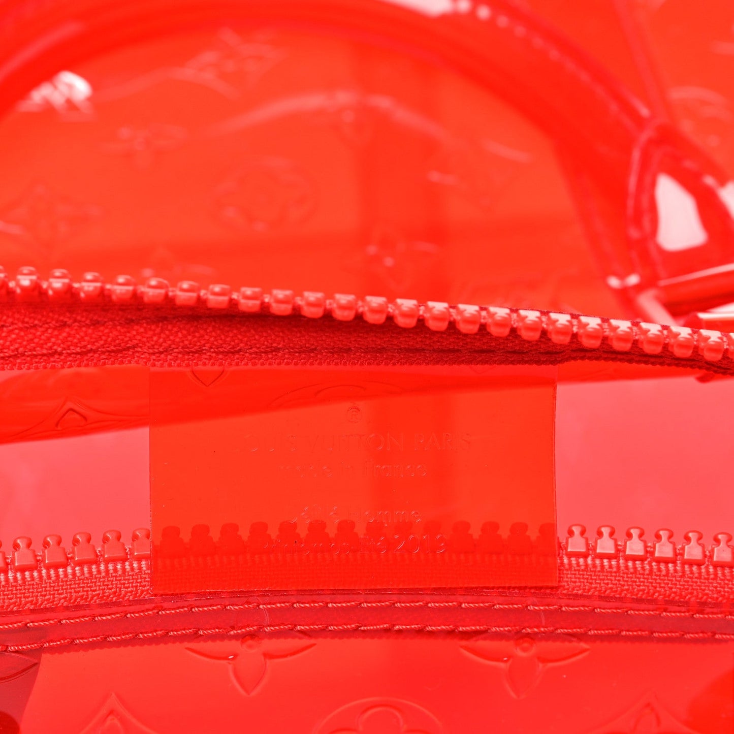 PVC Monogram Keepall Bandouliere 50 Grenadine Red