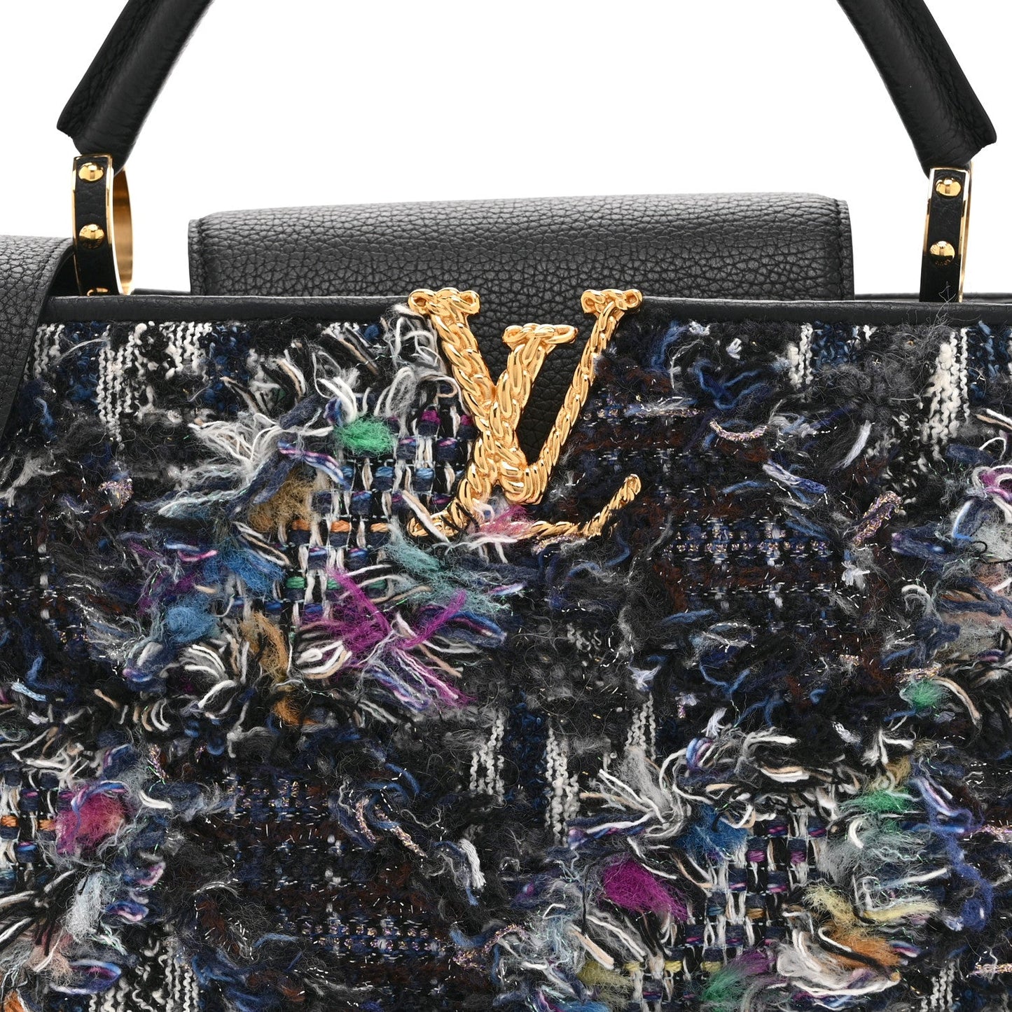 Tweed Calfskin Capucines MM Multicolor