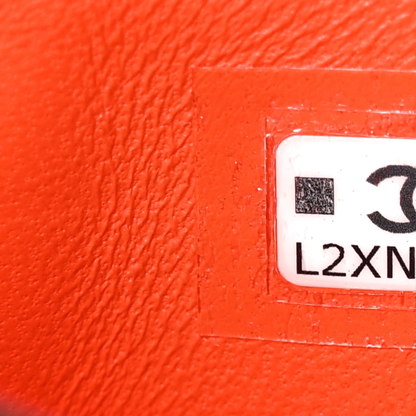 Lambskin Coco Beach Card Holder Orange White Black