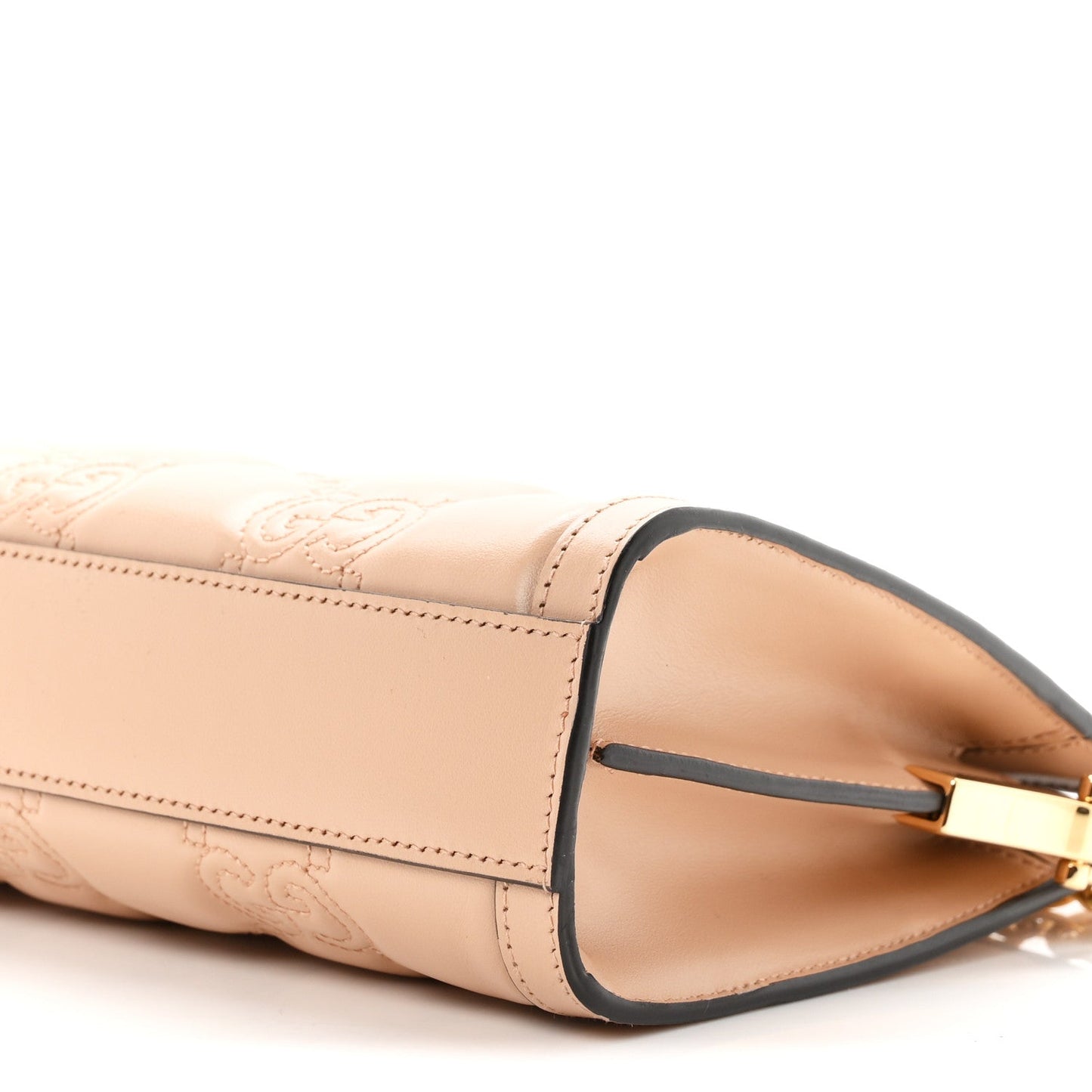Calfskin GG Matelasse Small Slim Chain Shoulder Bag Naturale