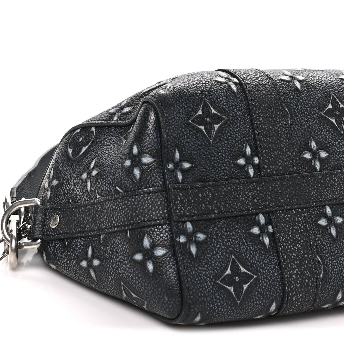 Cowhide Faded Monogram City Keepall Charcoal