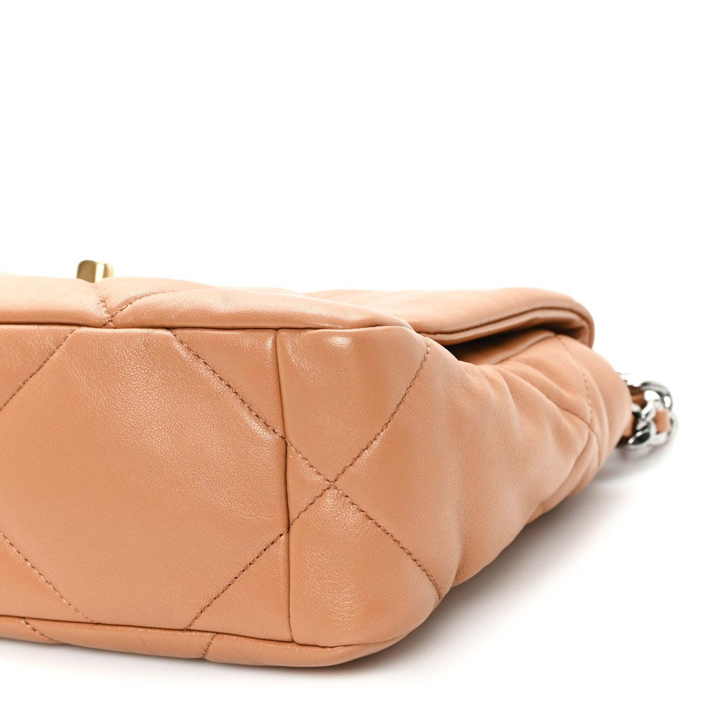 Lambskin Quilted Medium Chanel 19 Flap Brown