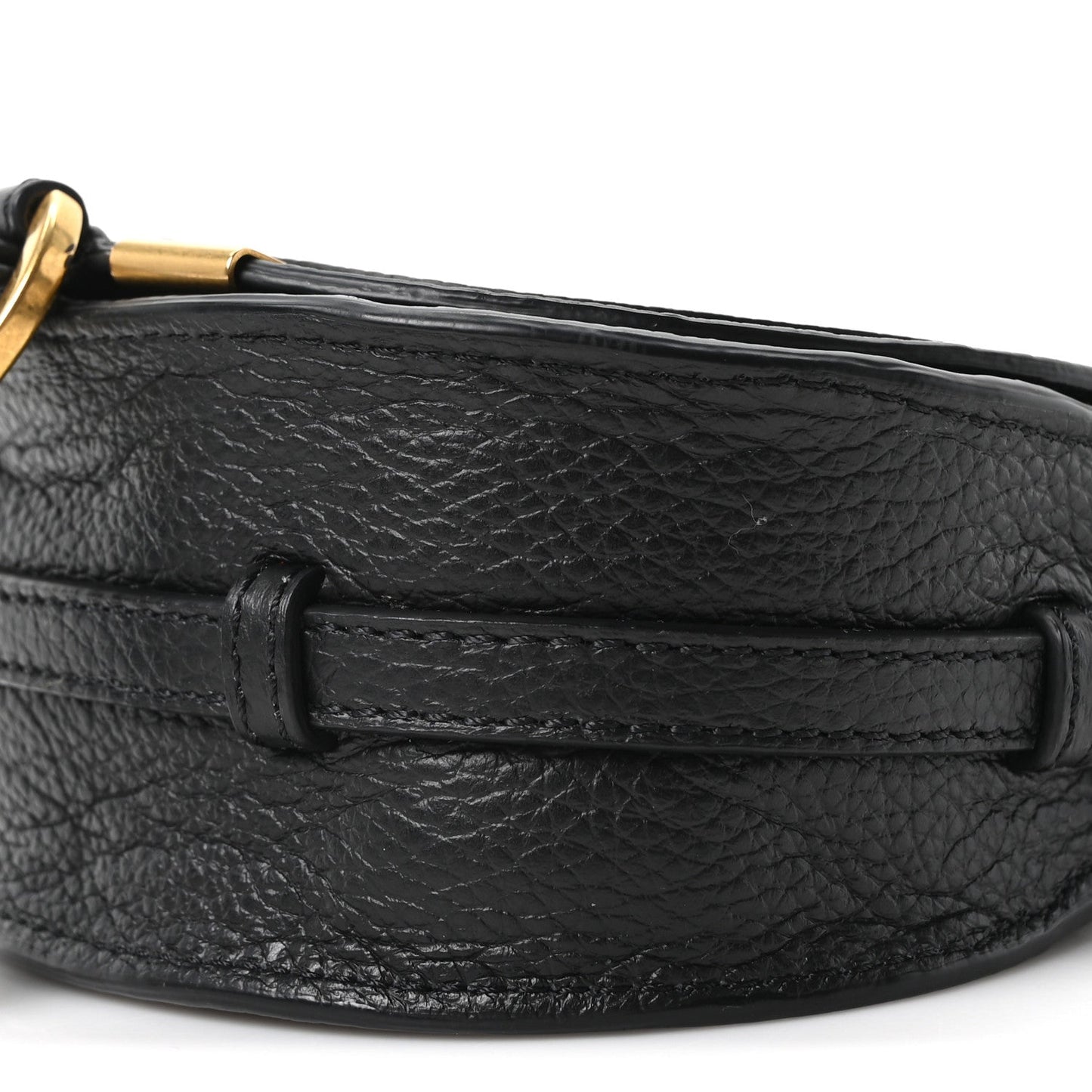 Calfskin Nano Marcie Saddle Bag Black