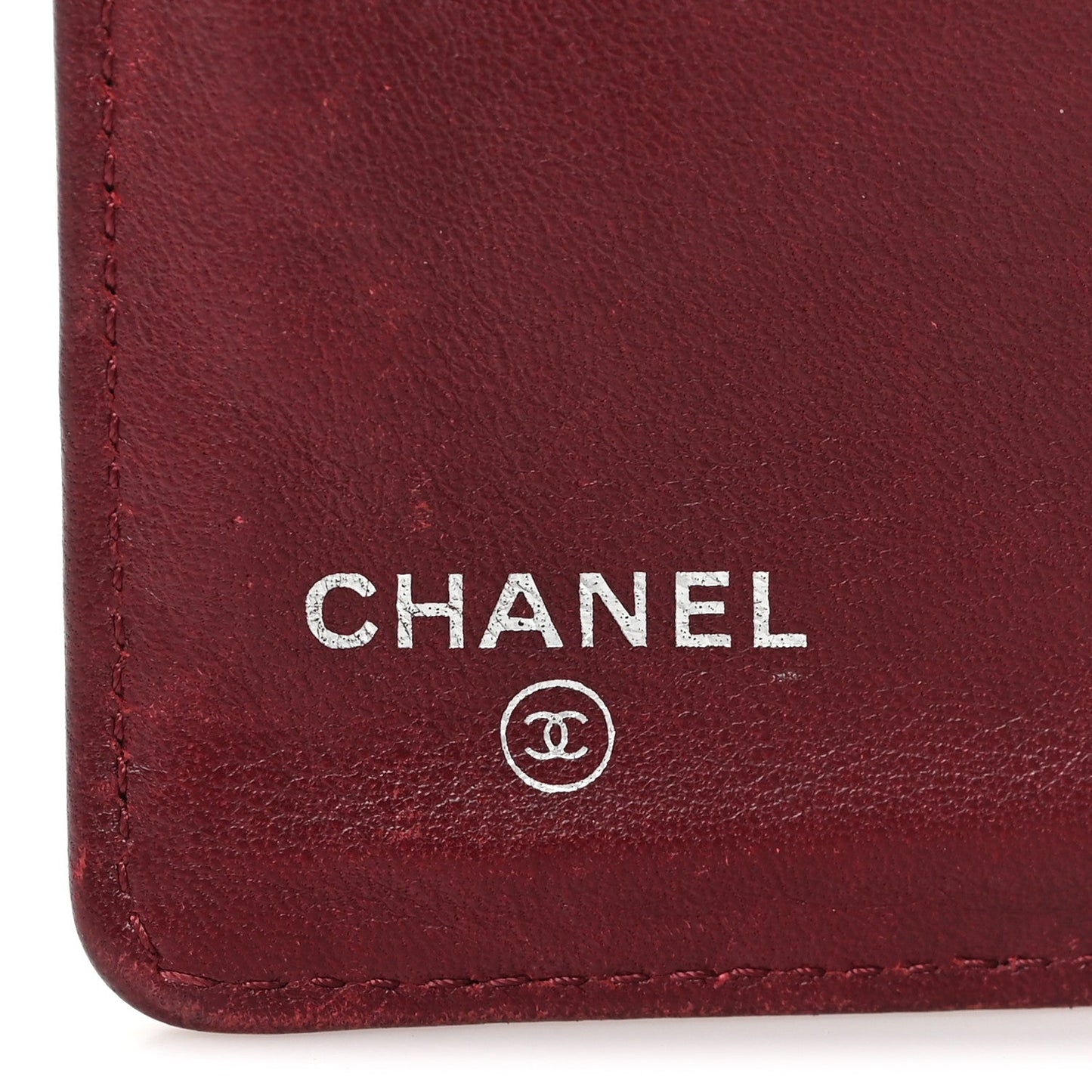 Grained Patent CC Yen Wallet Burgundy