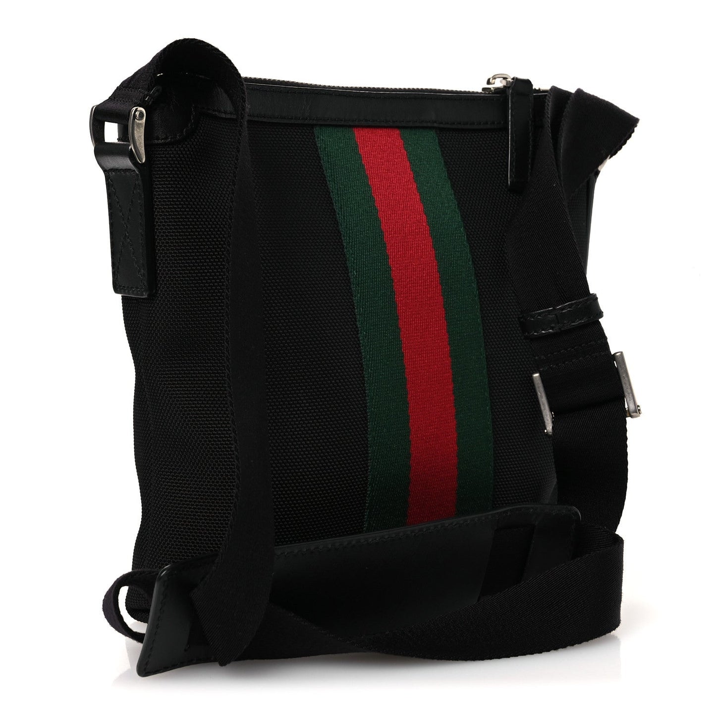Techno Canvas Web Messenger Bag Black
