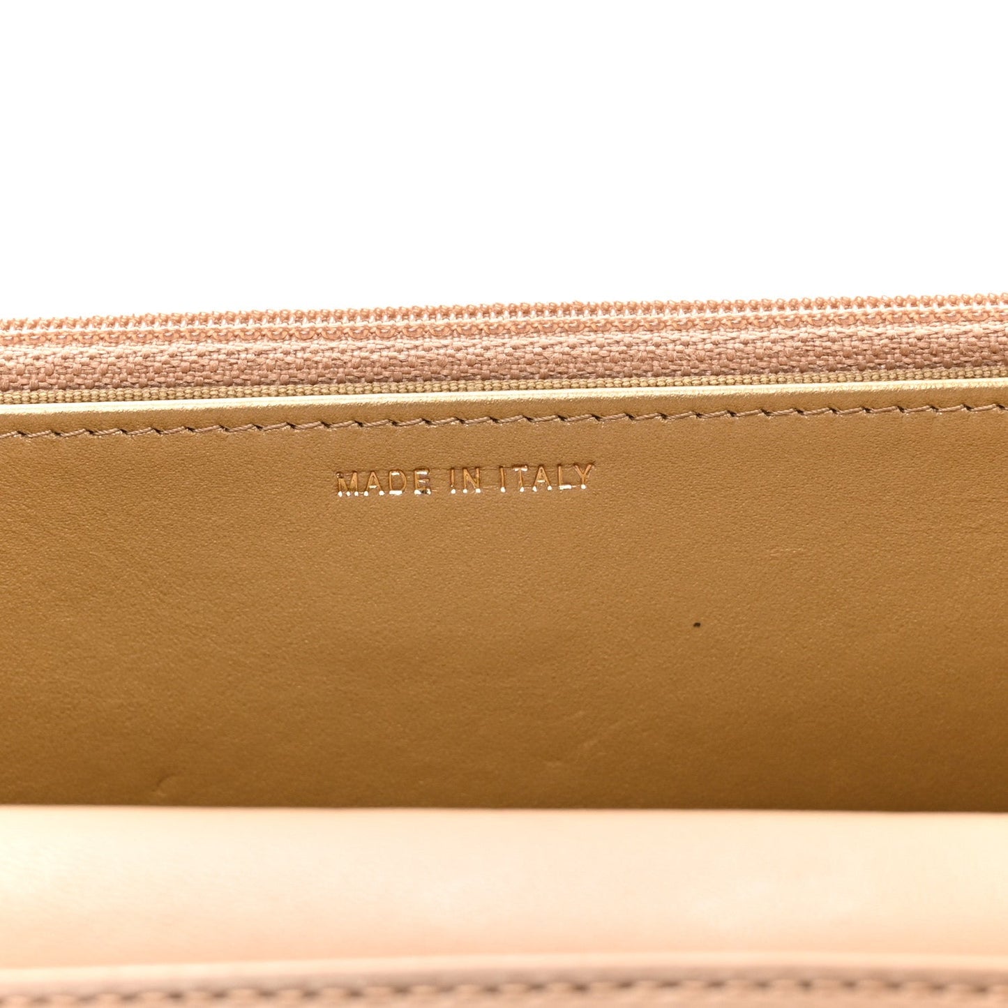 Lambskin Quilted CC Pearl Crush Wallet on Chain WOC Beige