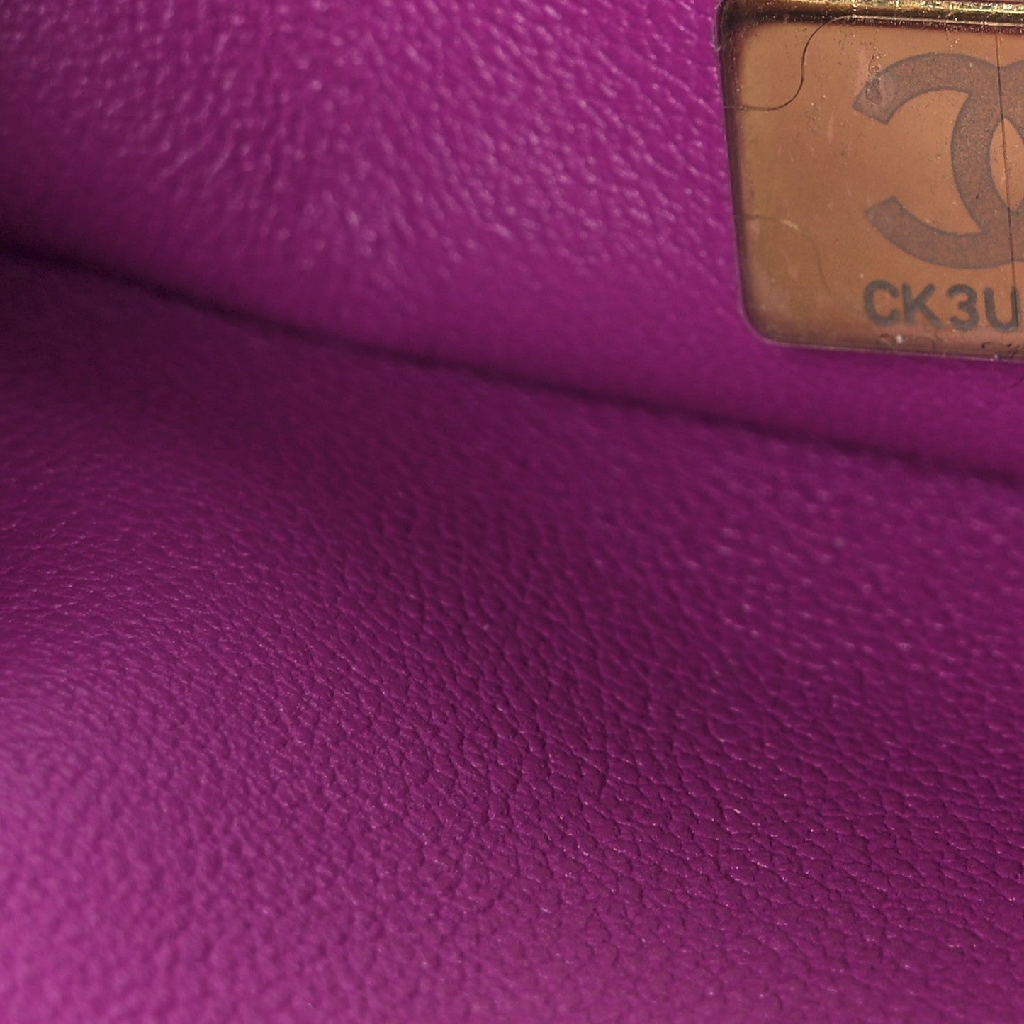 Caviar Quilted Mini Top Handle Flap Dark Pink