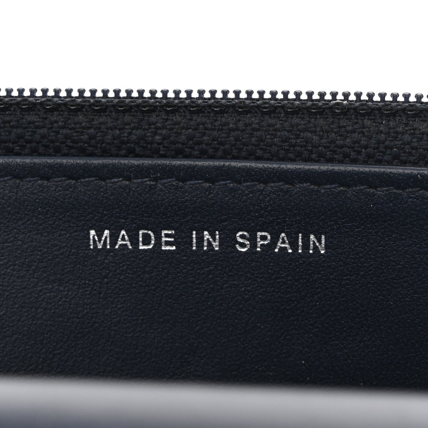 Patent Quilted Wallet On Chain WOC Navy Blue