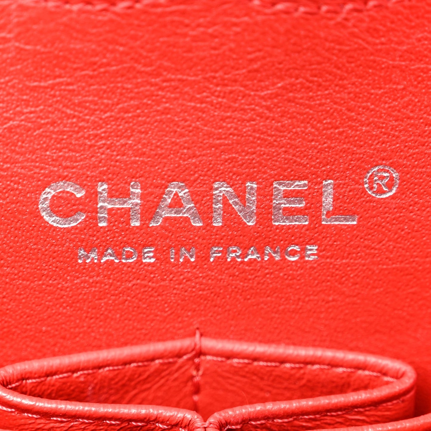 Lambskin Quilted Medium Double Flap Red