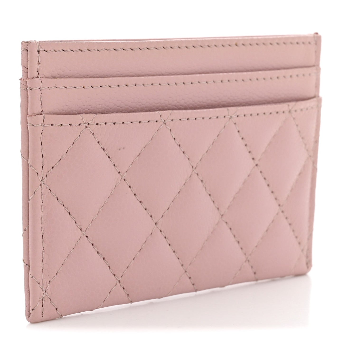 Caviar Quilted Boy Card Holder Pink