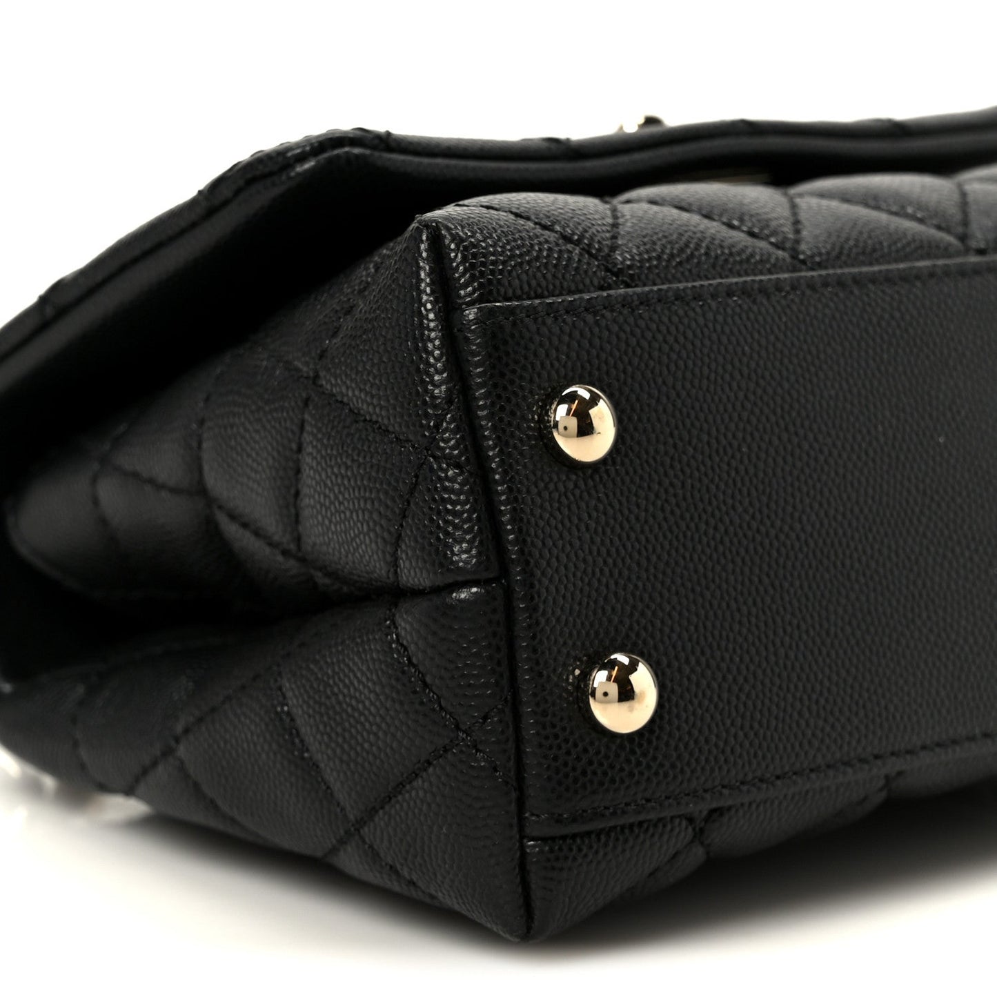 Caviar Quilted Extra Mini Coco Handle Flap Black