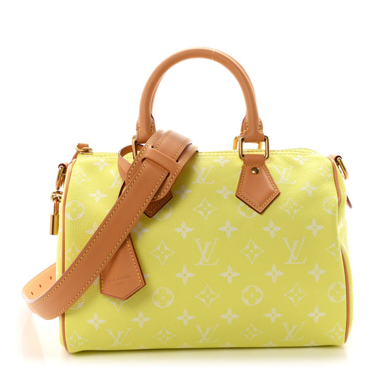 Calfskin Monogram Speedy P9 Bandouliere 25 Lemonade Yellow
