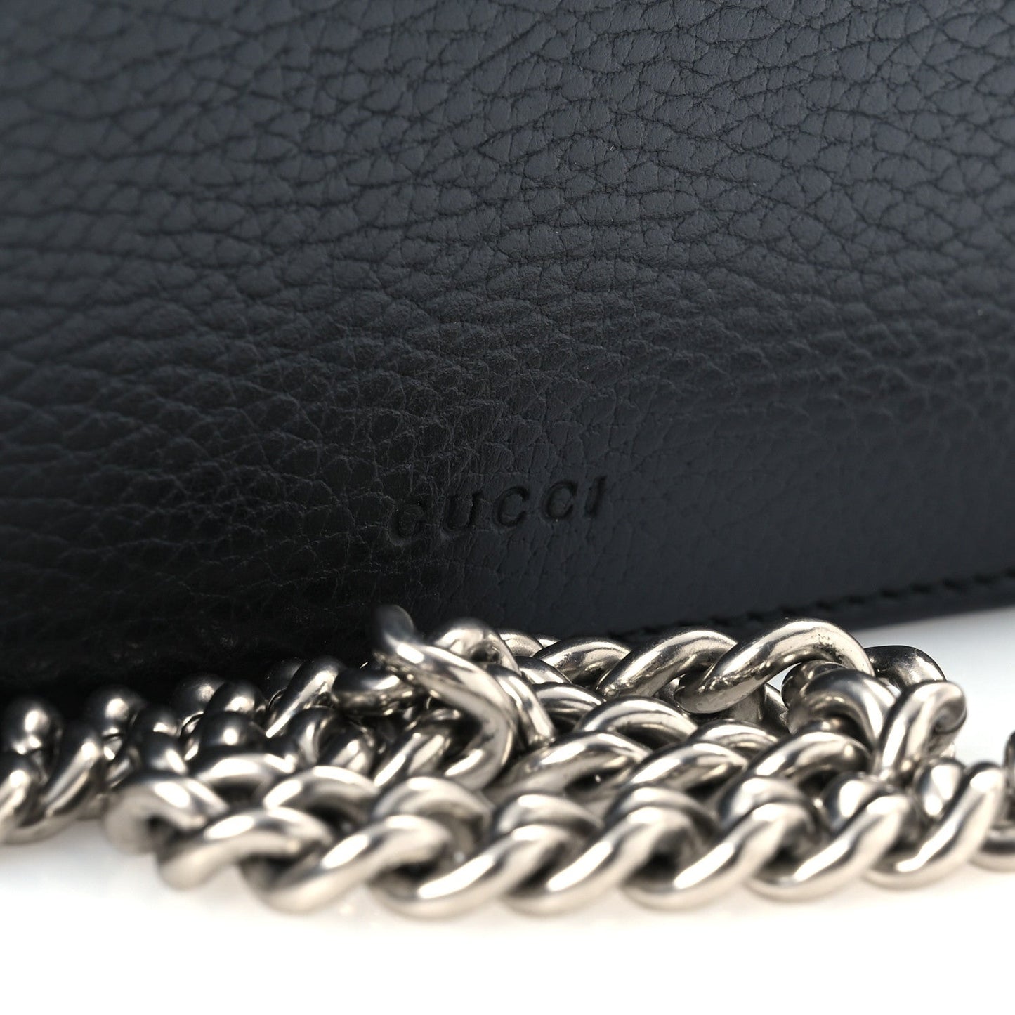 Pebbled Calfskin Small Dionysus Shoulder Bag Black