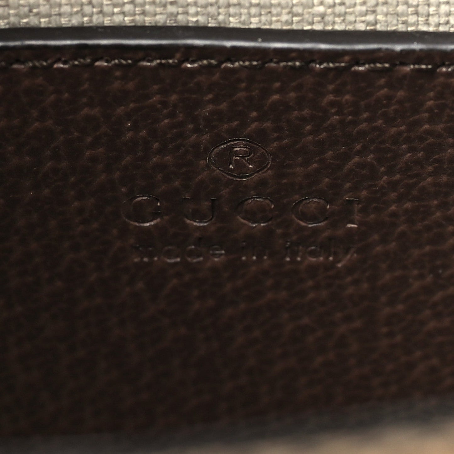 Monogram Jumbo GG Textured Dollar Calfskin Web Mini Vertical Tote Camel Ebony New Acero