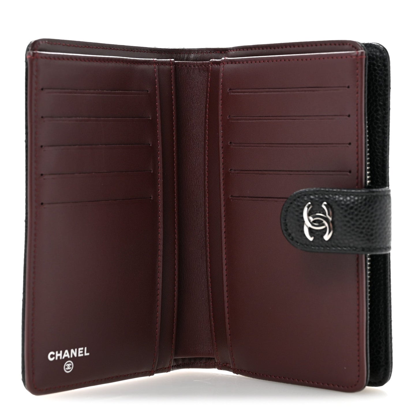 Caviar Quilted CC French Wallet Black