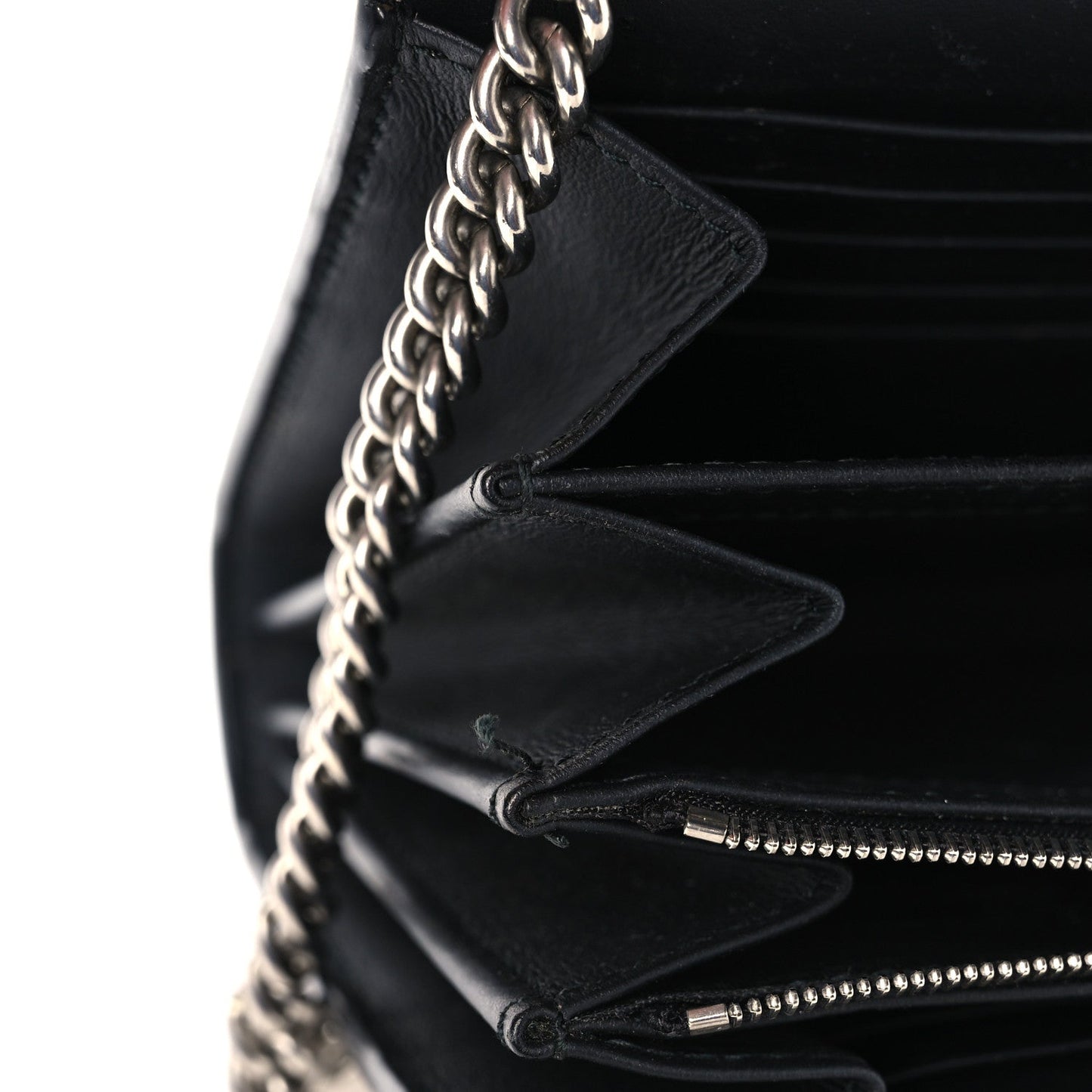 GG Supreme Monogram Mini Dionysus Chain Wallet Beige Black