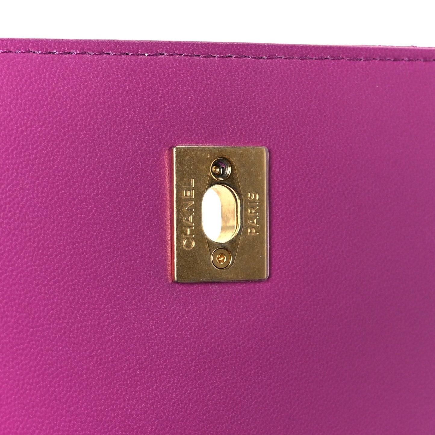 Caviar Quilted Mini Top Handle Flap Dark Pink