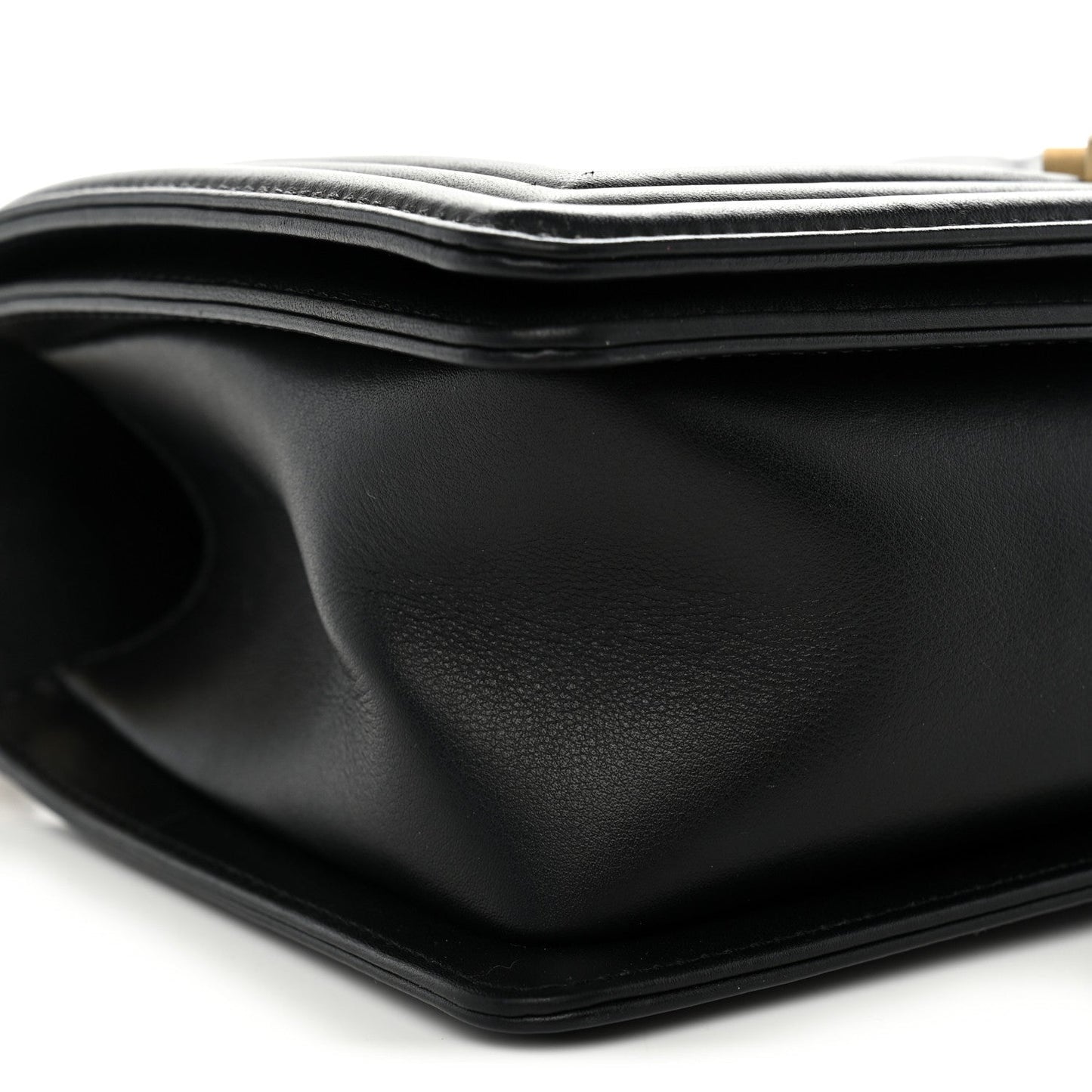 Calfskin Quilted Medium Boy Flap Black