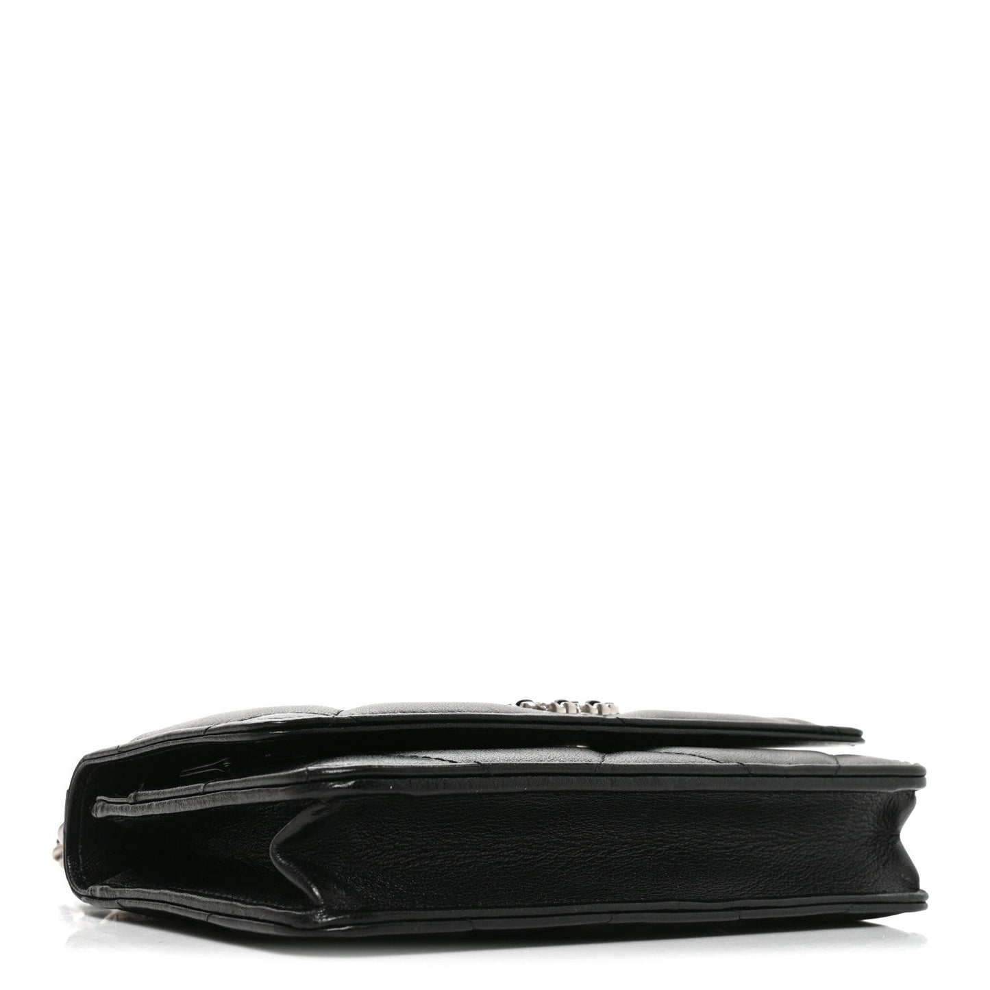 Lambskin Quilted Chanel 19 Wallet On Chain WOC Black
