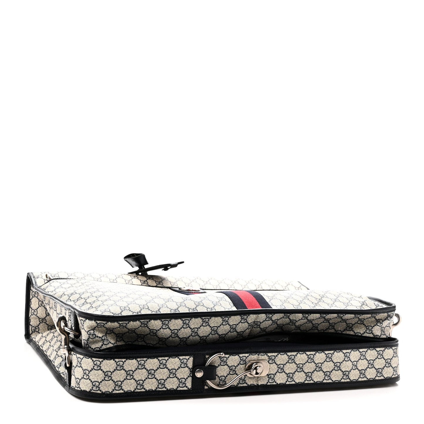 GG Supreme Monogram Web Savoy Garment Bag Beige Blue