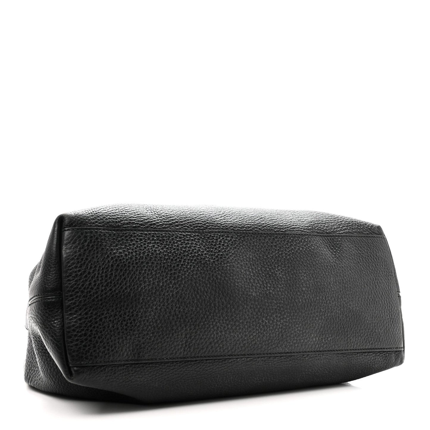Pebbled Calfskin Medium Soho Chain Shoulder Bag Black