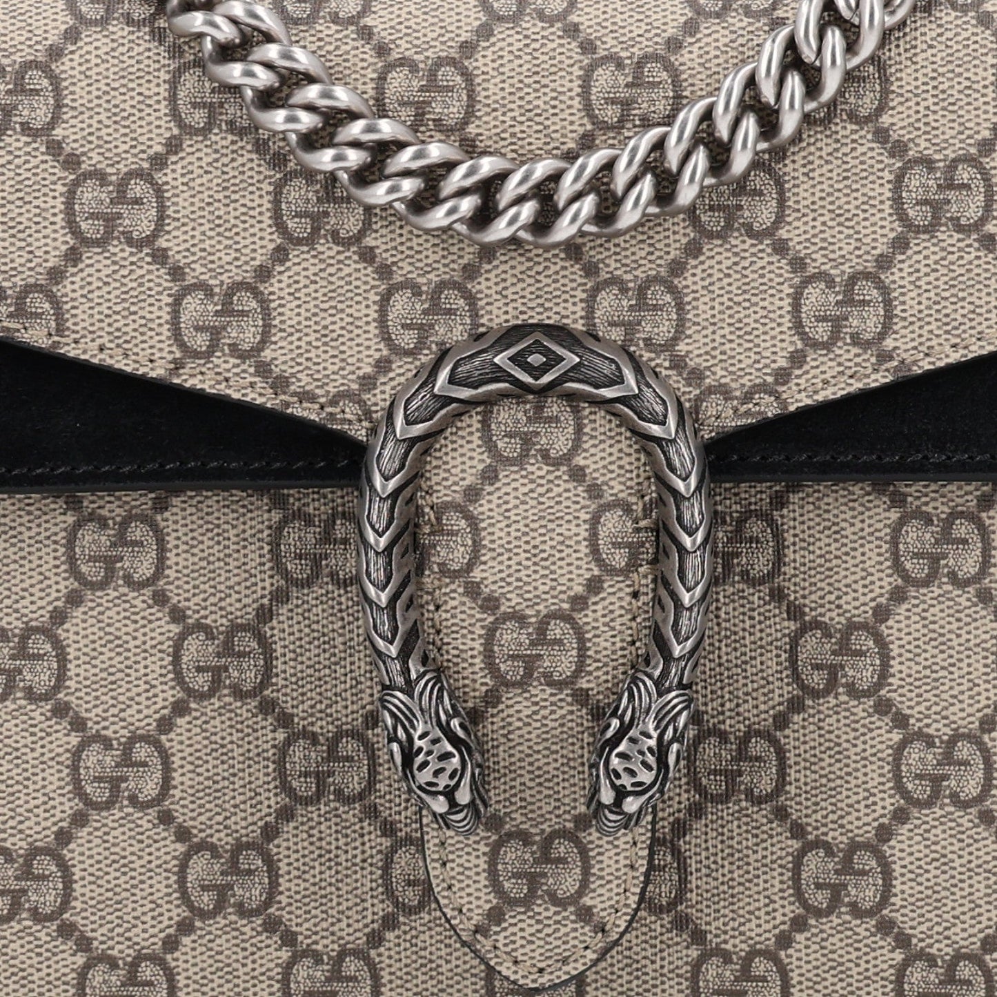 GG Supreme Monogram Mini Dionysus Shoulder Bag Black