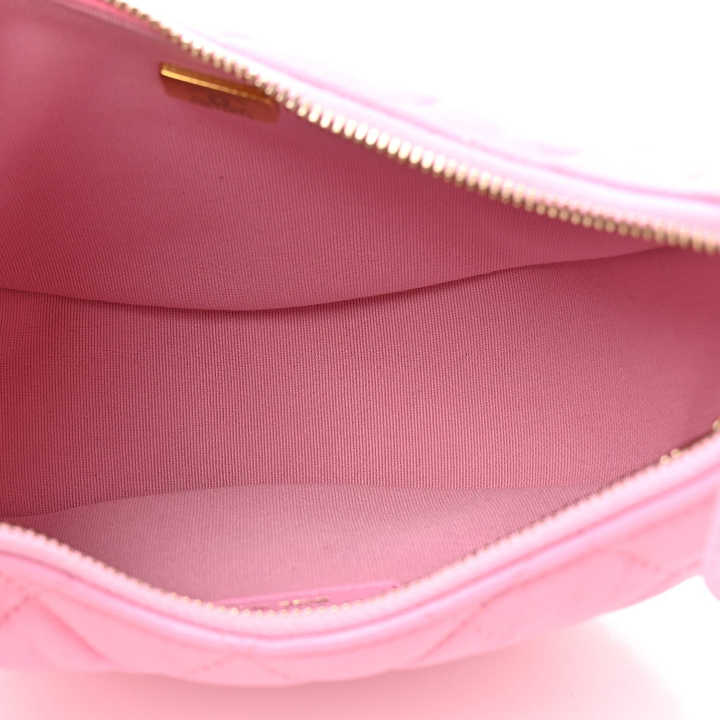 Lambskin Quilted Small Hobo Bag Pink