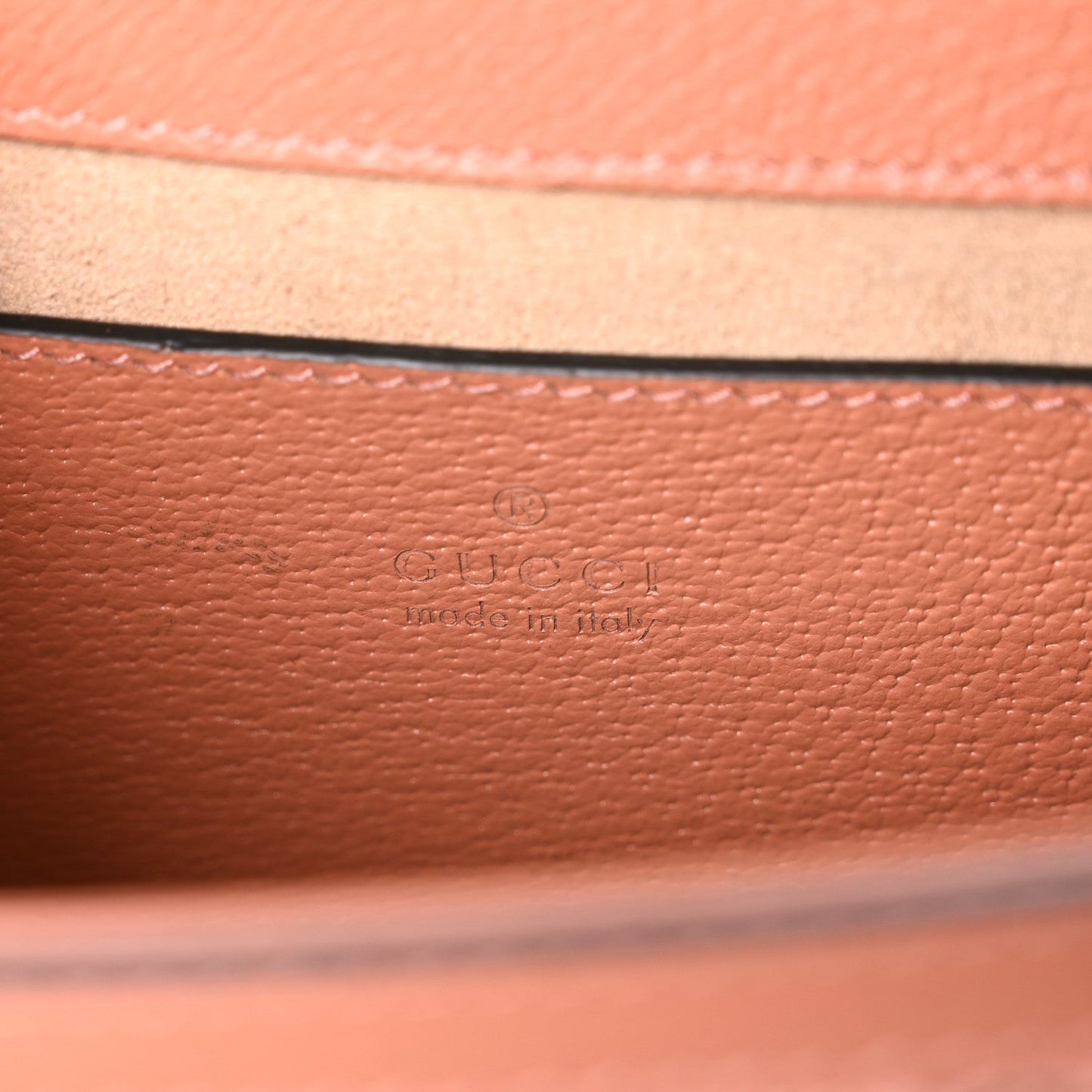 GG Monogram Textured Dollar Calfskin Mini Ophidia Padlock Top Handle Chain Shoulder Bag Cloche Rose Pink