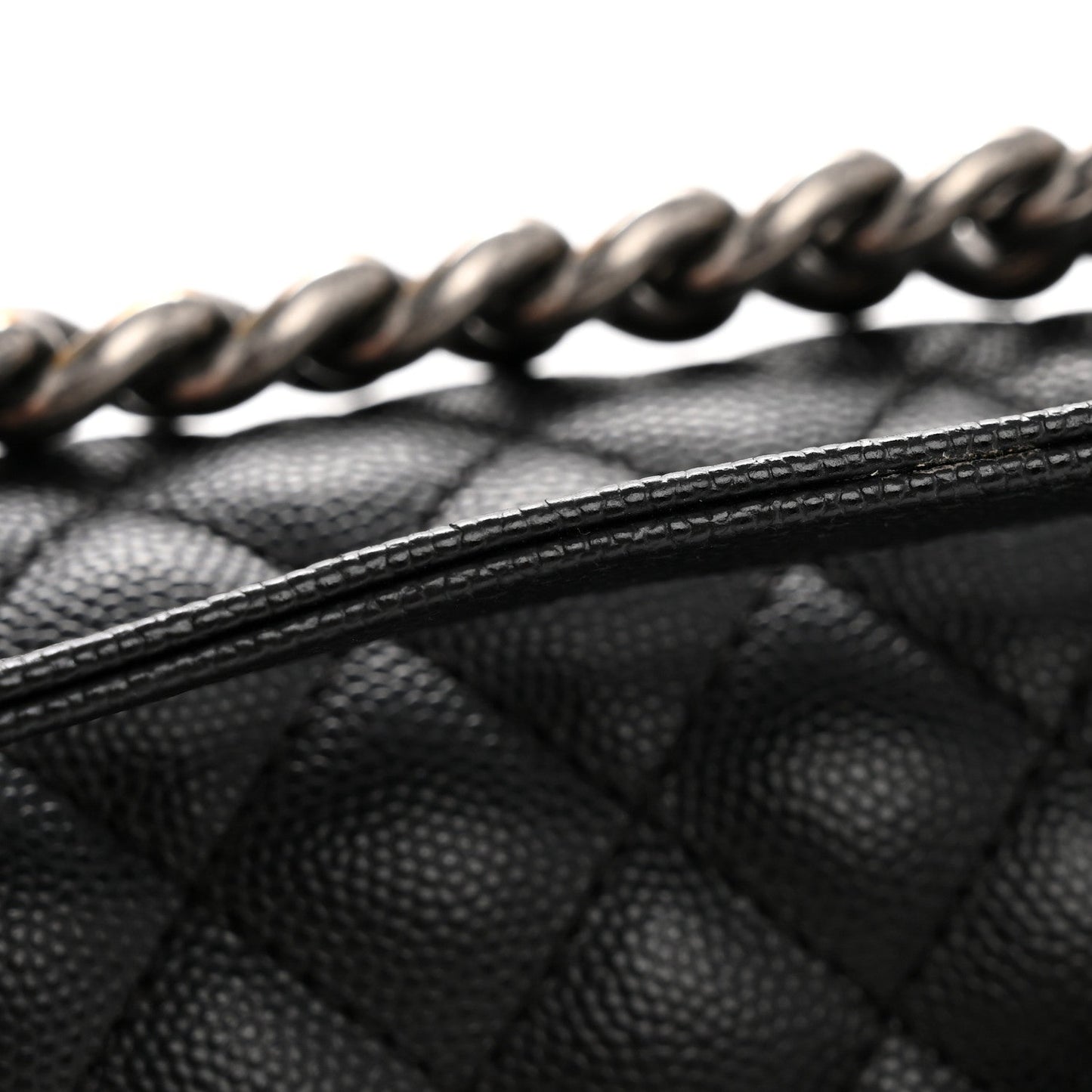 Caviar Quilted Small Boy Flap Black
