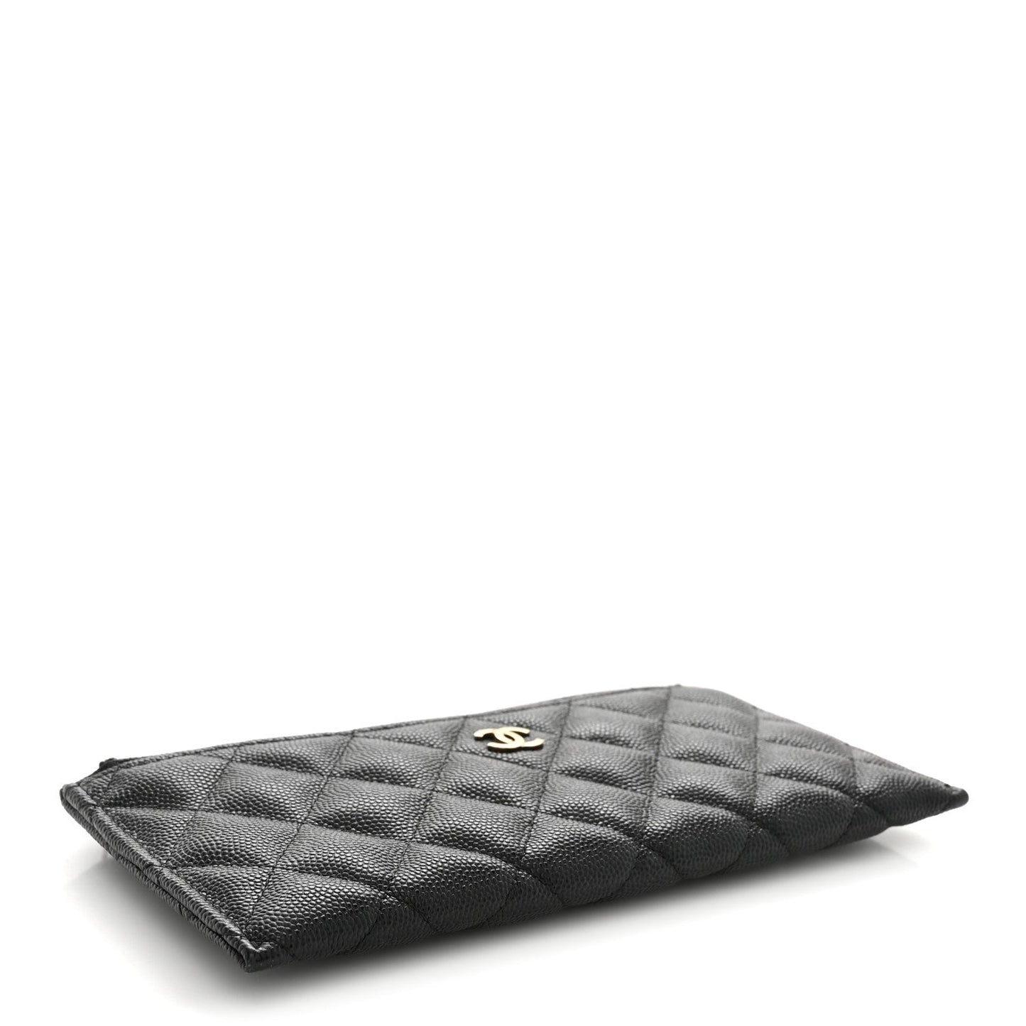Caviar Quilted Classic Zip Pouch Black