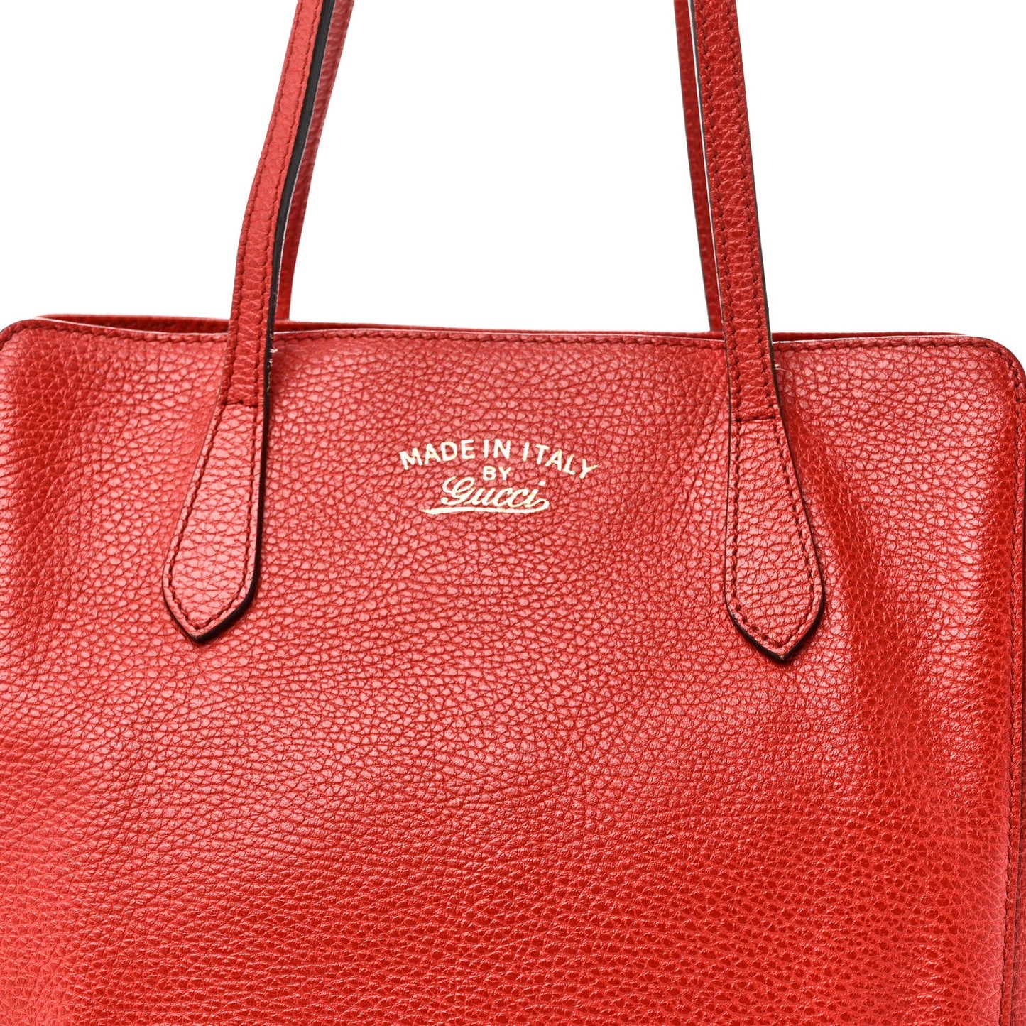 Dollar Calfskin Small Swing Tote Red