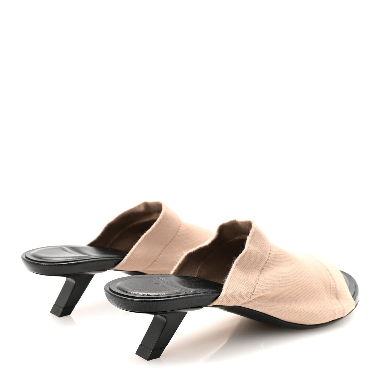 Stretch Knit Mule Sandal 37 Beige