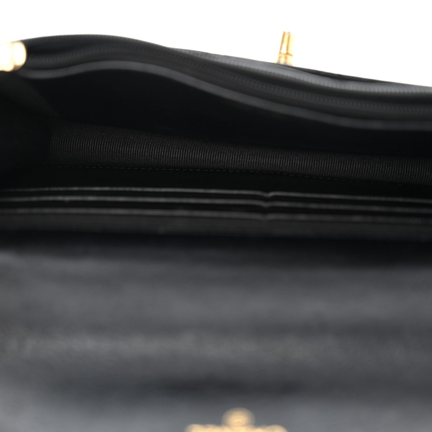 Lambskin Quilted Sweetheart Wallet On Chain WOC Black