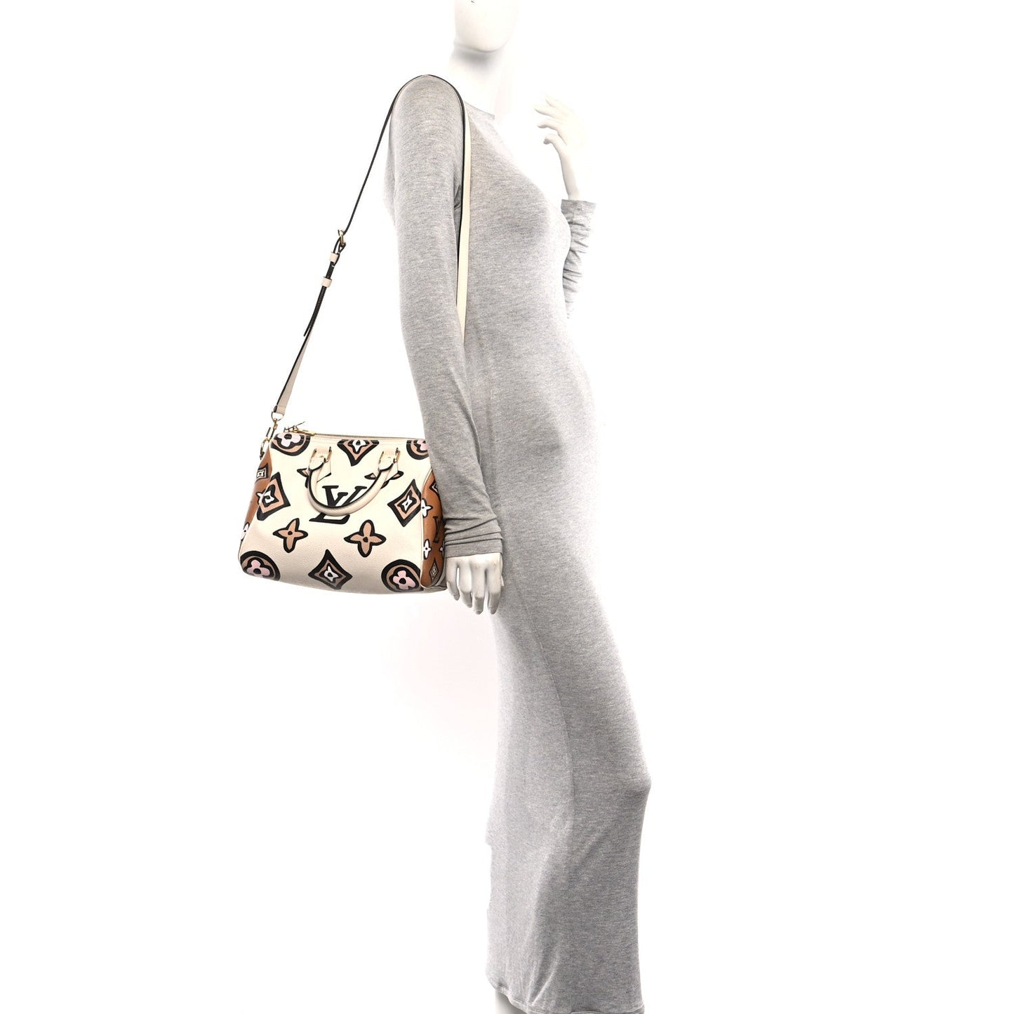 Monogram Giant Wild At Heart Speedy Bandouliere 25 Creme