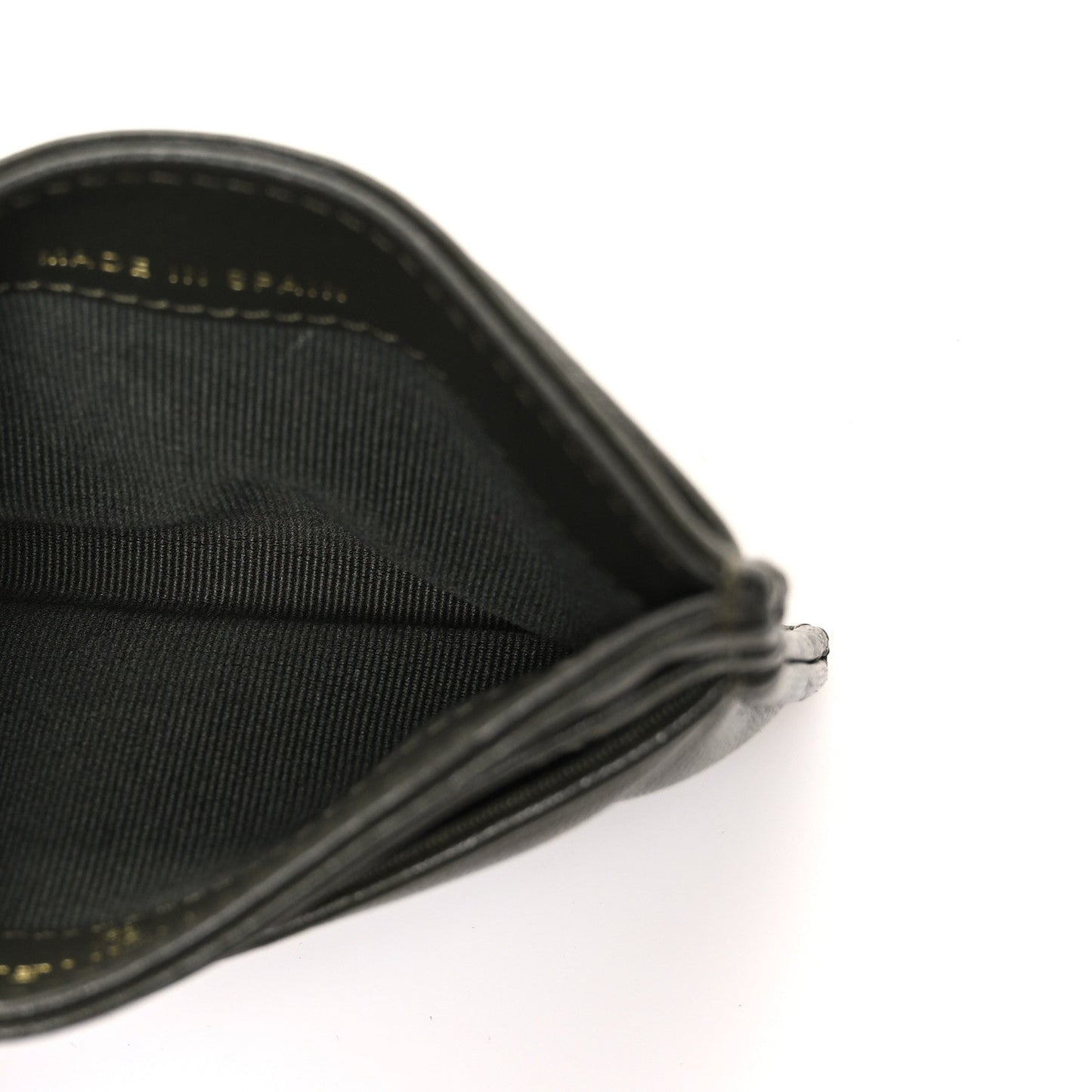 Lambskin Quilted Chanel 19 Card Holder Khaki