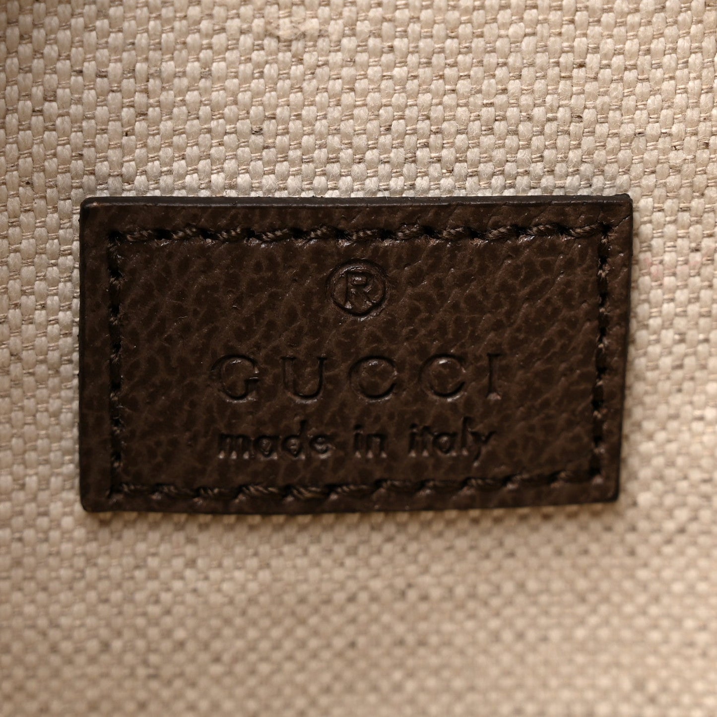 Monogram Jumbo GG Textured Dollar Calfskin Web Belt Bag Camel Ebony New Acero