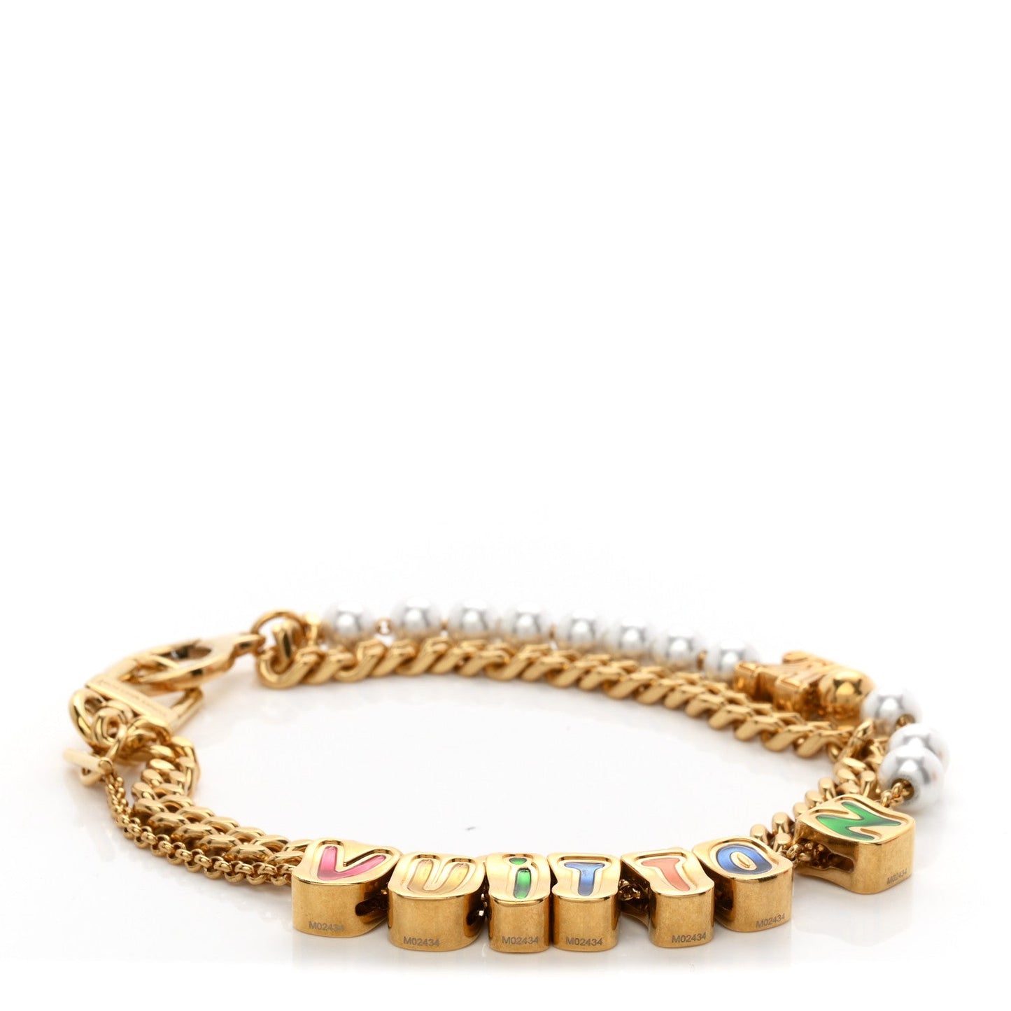 Metal Monogram Vuitton Belt Chain Gold Multicolor