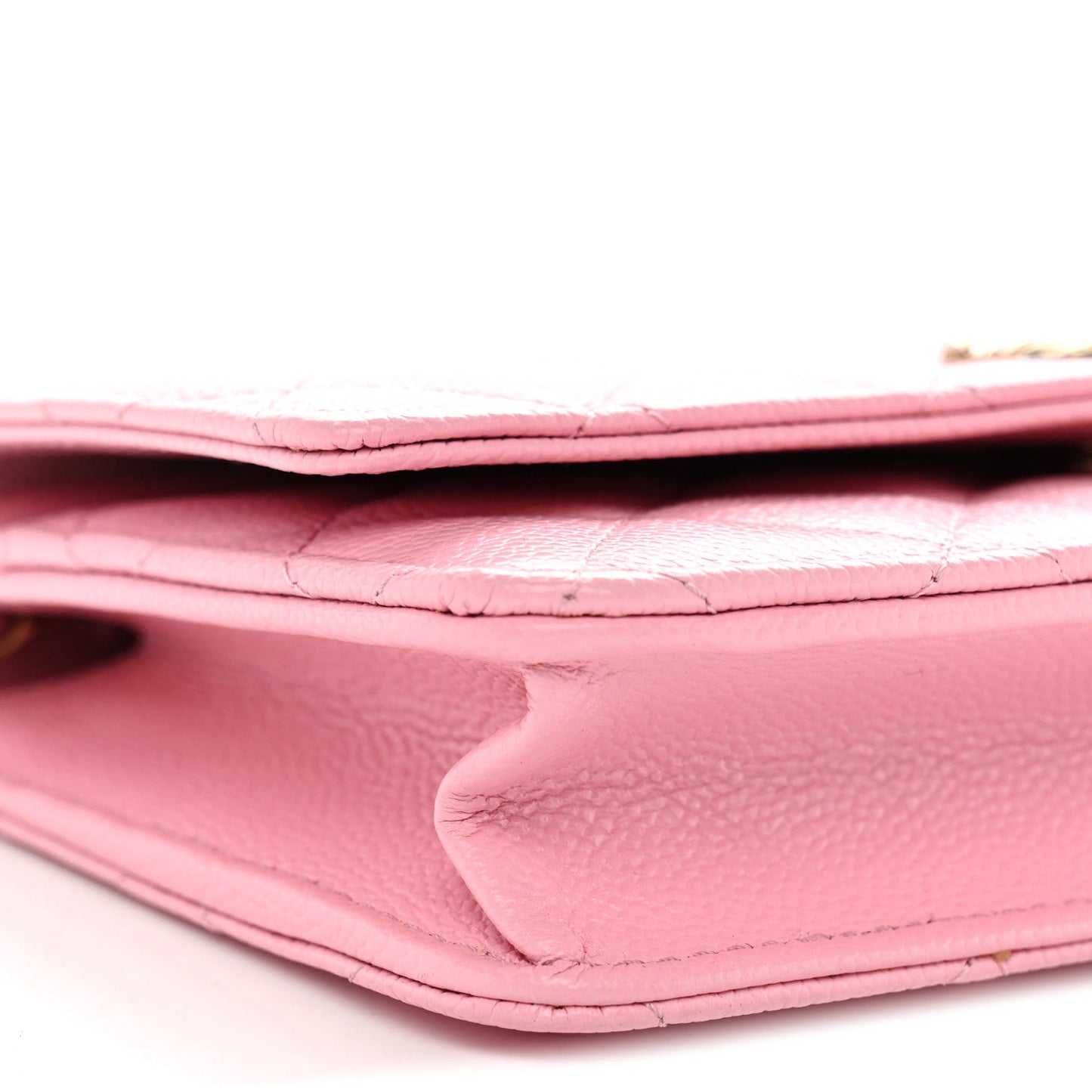 Caviar Quilted Multi Chain Wallet On Chain WOC Light Pink