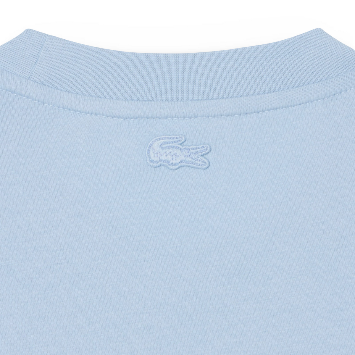 LACOSTE PRINTED COTTON CREW NECK T-SHIRT Men’s -LIGHT BLUE-HBA