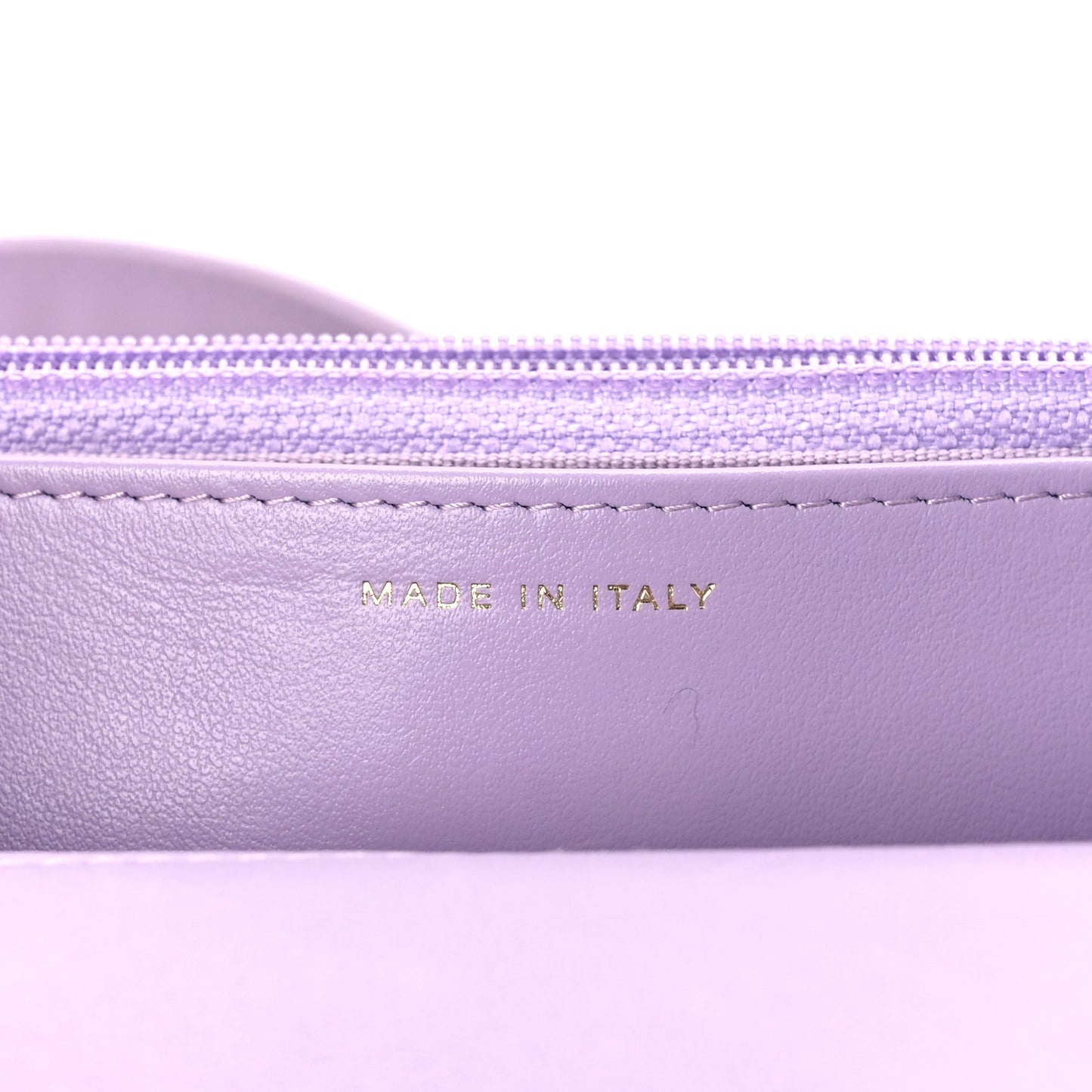 Lambskin Quilted Chanel 19 Wallet On Chain WOC Light Purple
